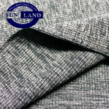 polyester spandex CD melange 2*2 rib knit Athletic fabric